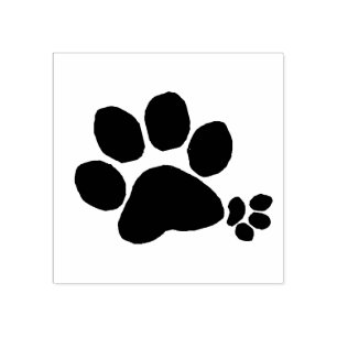 Rubber Frimärke - Polydactyl Pawprint 2 Stämpel