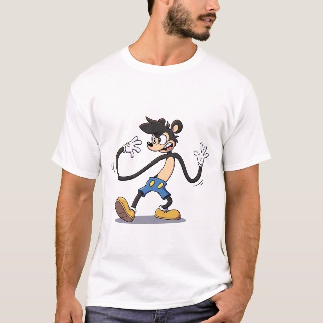 Rubber Hose Retro: A Bendy Tecknade figurer T Shirt (Framsida)