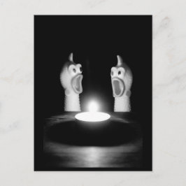 Rubber-kyckling jul vykort