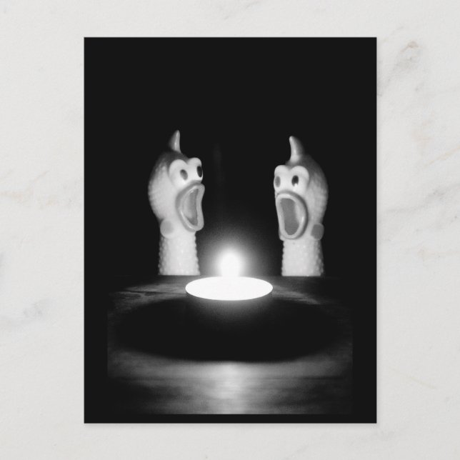 Rubber-kyckling jul vykort (Framsida)