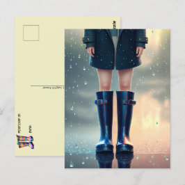 Rubber Rain Boots, postkorsning Vykort