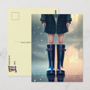Rubber Rain Boots, postkorsning Vykort