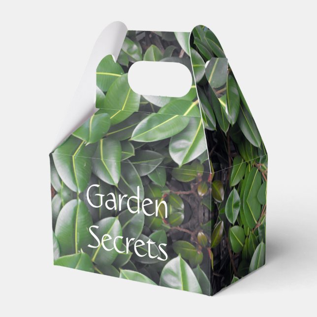 Rubber Träd Löv Mönster Presentaskar (Framsidan Sidan)