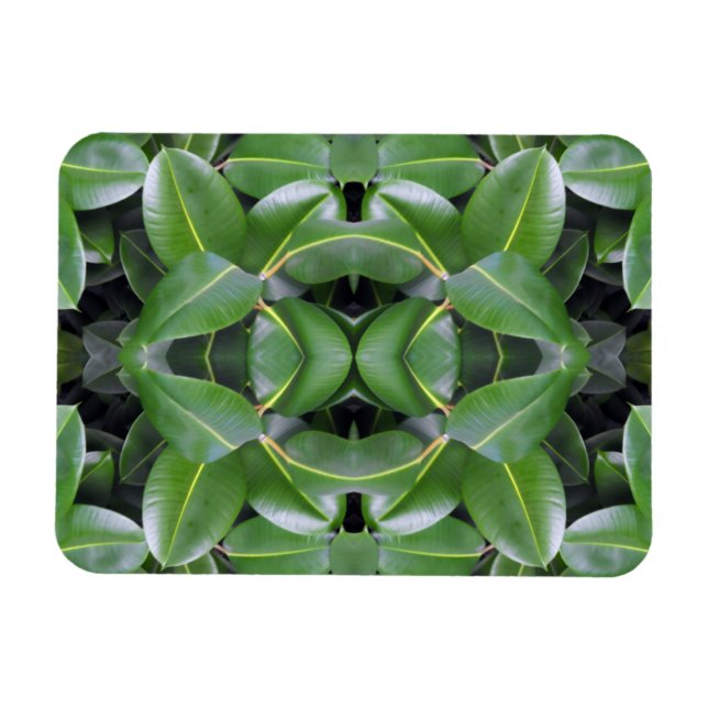 Rubber Träd Mönster Magnet (Horisontell)