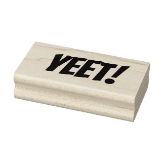 Rubber "YEET" frimärke! Stämpel