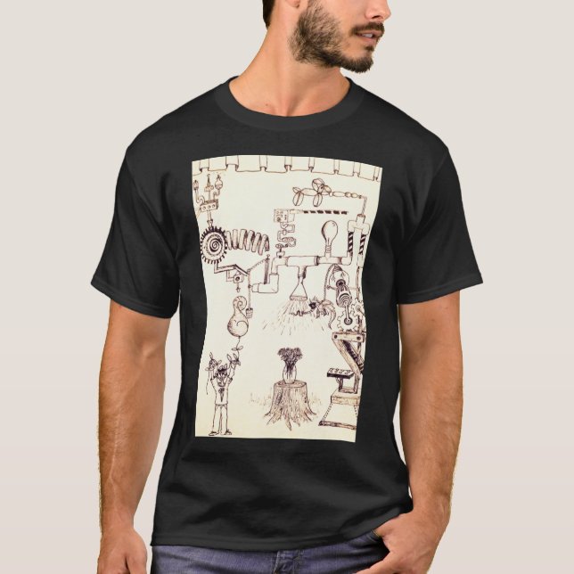 Rube goldberg doodle Classic T-Shirt (Framsida)