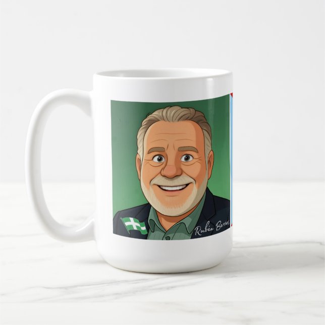 Ruben Berrios President för PIP Kaffemugg (Vänster)