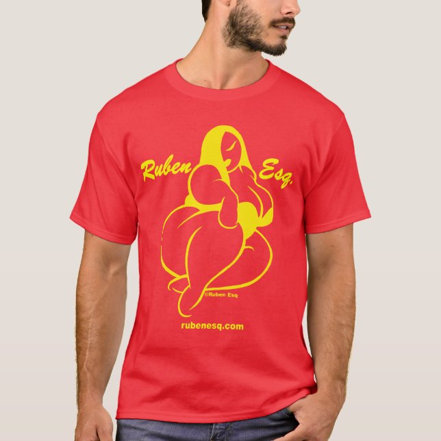 Ruben Esq logotyp (gult) T Shirt (Framsida)