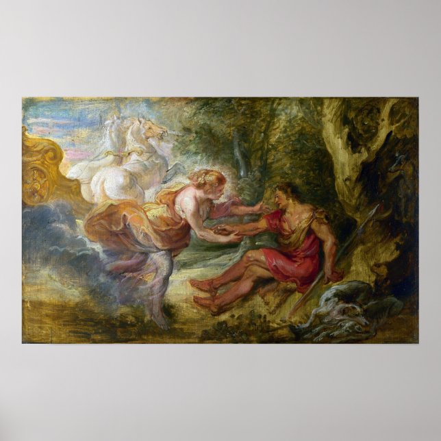 Rubens - Aurora bortför Cephalus Poster (Framsidan)