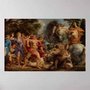 Rubens - Calydonic Boar Hunt Poster