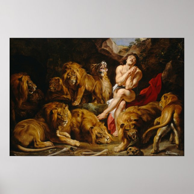 Rubens - Daniel i lejongropen Poster (Framsidan)