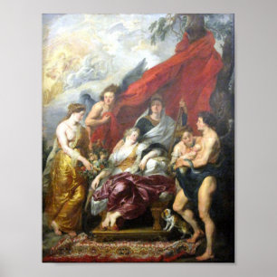 Rubens - Dauphins födelse vid Fontainebleau Poster