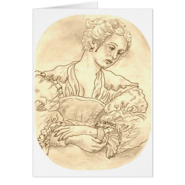 Rubens flicka hälsningskort (Framsidan)