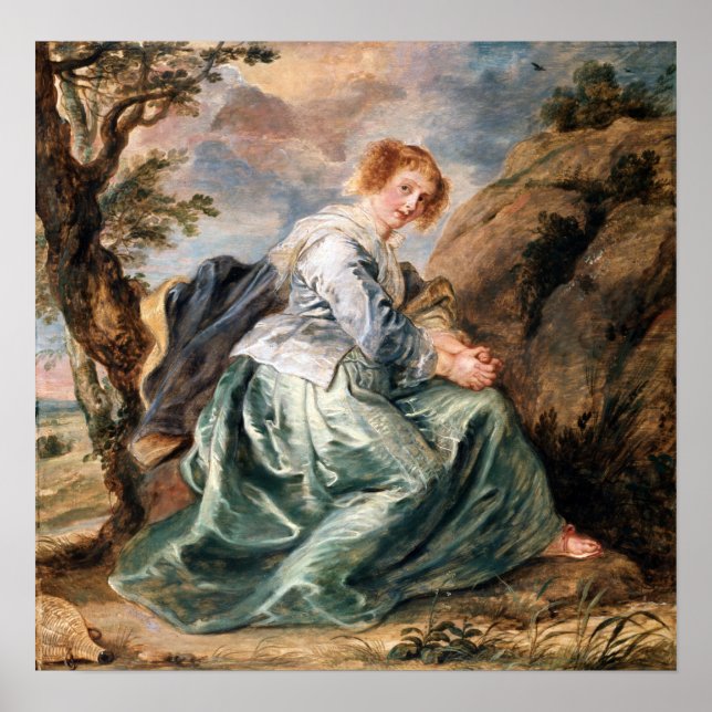 Rubens - Hagar in Desert Poster (Framsidan)
