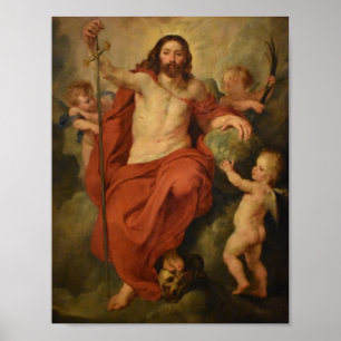 Rubens - Kristus triumfer över död och sin Poster
