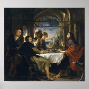 Rubens - Middag i Emmaus, 1638 Poster