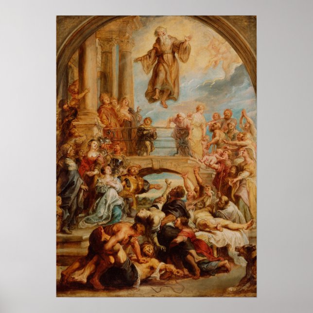 Rubens - Mirakler av Saint Francis av Paola Poster (Framsidan)