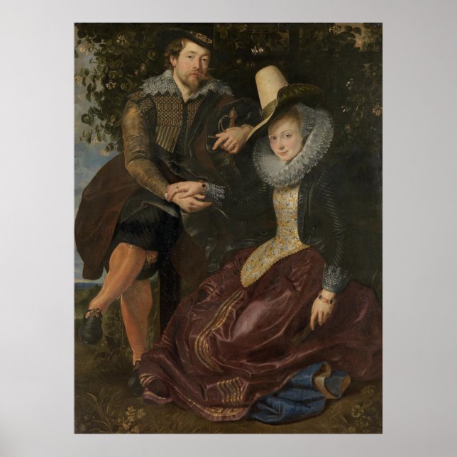 Rubens och Isabella Brant i Honeysuckle Bower Poster (Framsidan)