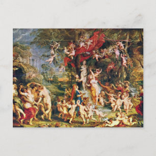 Rubens Peter Paul:s fest av Venus (bästa kvalitet) Vykort