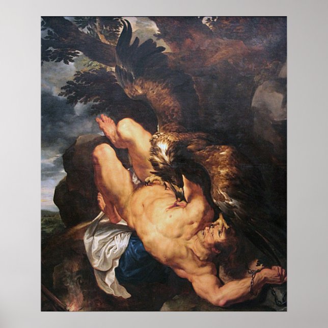 Rubens - Prometheus Bound (Philadelphia Museum) Poster (Framsidan)