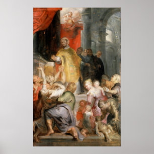 Rubens - Spegel av Saint Ignatius av Loyola Poster