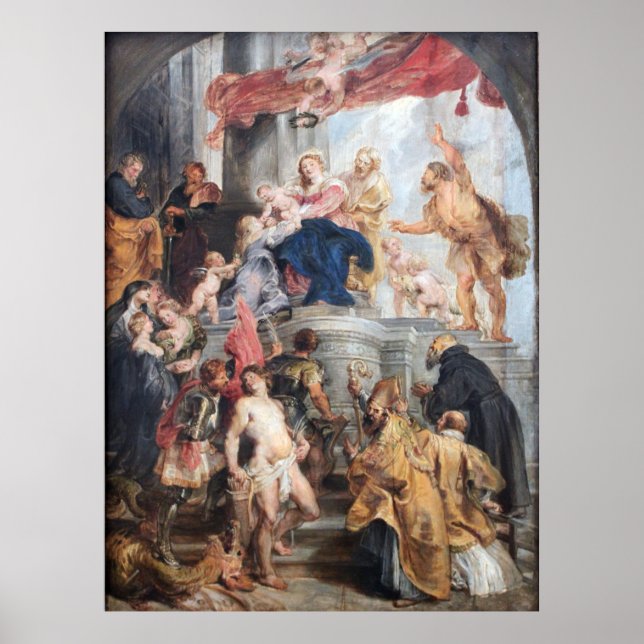 Rubens - Virgin och Child with Saints Poster (Framsidan)