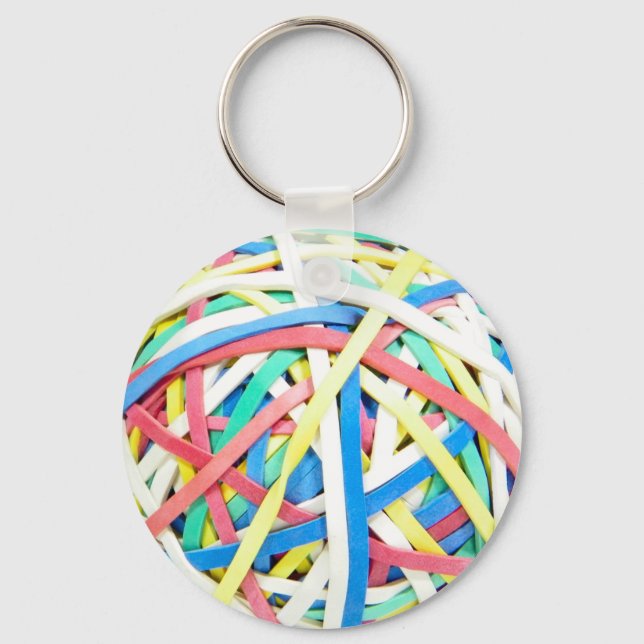 Ruberband Boll Keychain Nyckelring (Framsida)