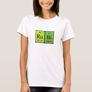 Rubi periodiskt bord namn-skjorta tee shirt