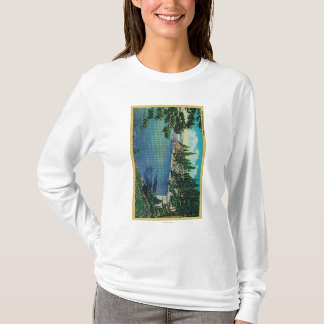 Rubicon pekar ViewLake Tahoe, CA Tee (Framsida)