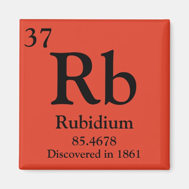 Rubidium Periodic Bord Magnet (Framsidan)