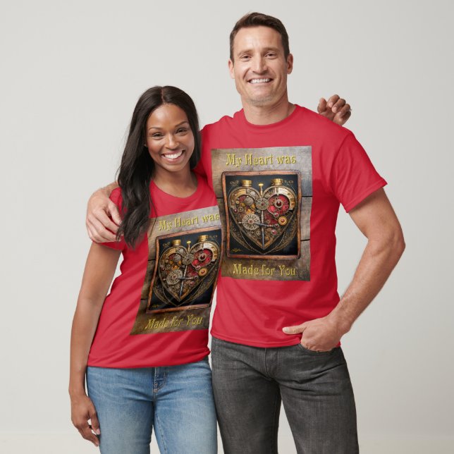 Rubies and Gears Heart Steampunk Series T Shirt (Unisex)