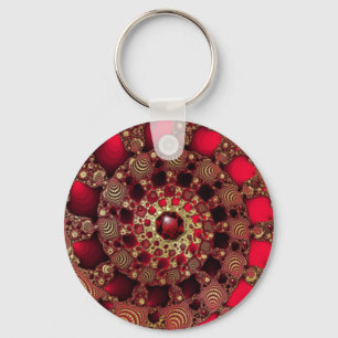 Rubies & guld- Keychain Nyckelring