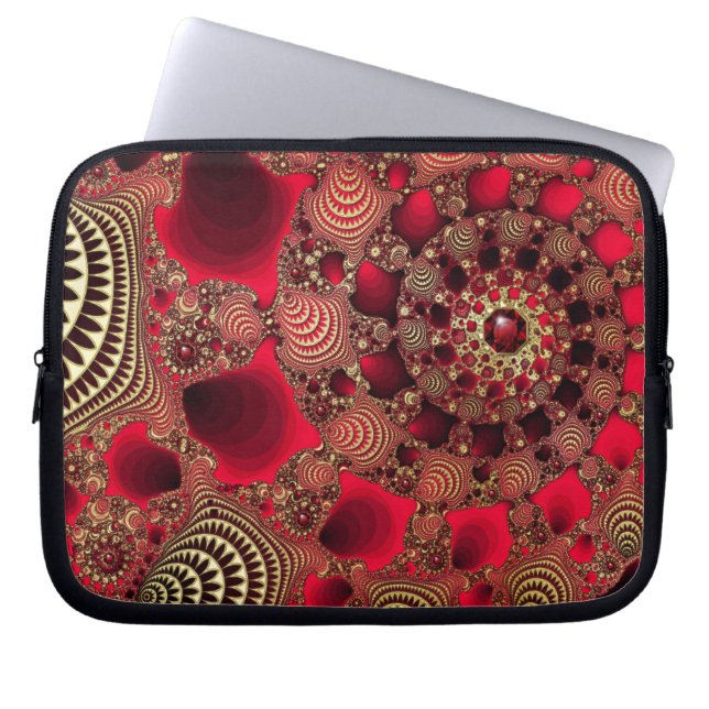 Rubies & Guld Laptop sleeve (Framsidan)