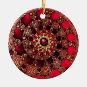 Rubies & Guld Ornament