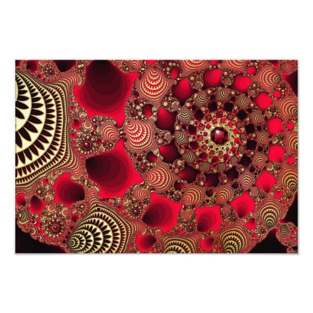 Rubies & Guld Photo Print Fototryck (Framsidan)