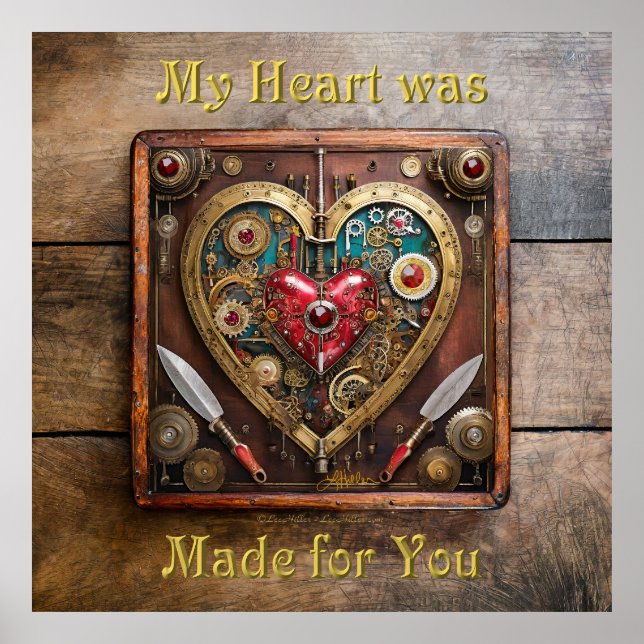 Rubies och Knivar Heart Steampunk Series Poster (Framsidan)