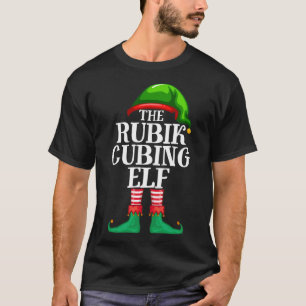 Rubik Cubing Elf Matching Familjejul Pajama T Shirt