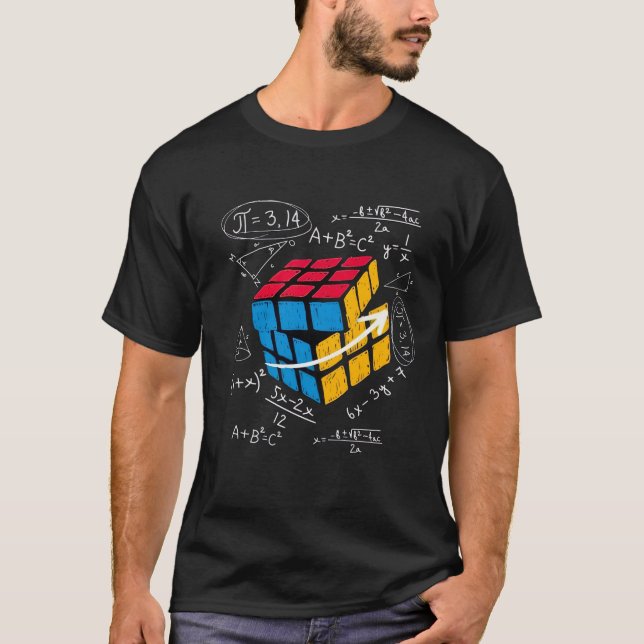 Rubik’s Cube Math Formula T-Shirt  (Framsida)