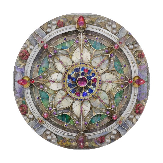 Rubin, ametist, safir och pärlmandala (Framsidan)