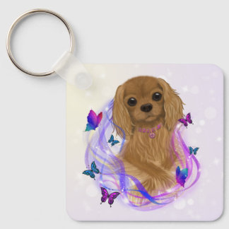 Rubin Cavalier King Charles Spaniel Nyckelring