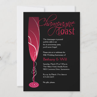 Rubin Champagne Toast Inbjudan