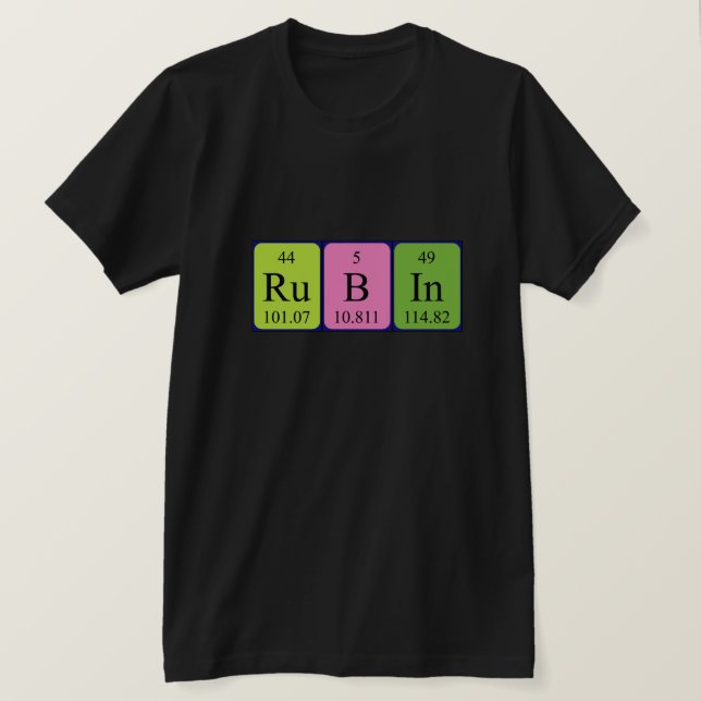 Rubin, periodisk skjorta bord namn t shirt (Design framsida)
