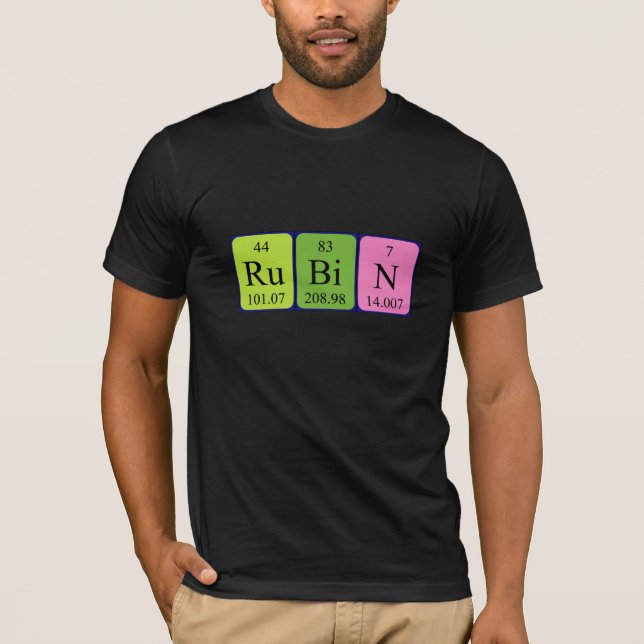 Rubin, periodisk skjorta bord namn tee shirt (Framsida)