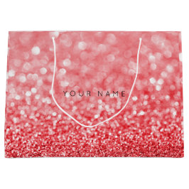 Rubin Red Vin White Glitter Favor Gift Bag