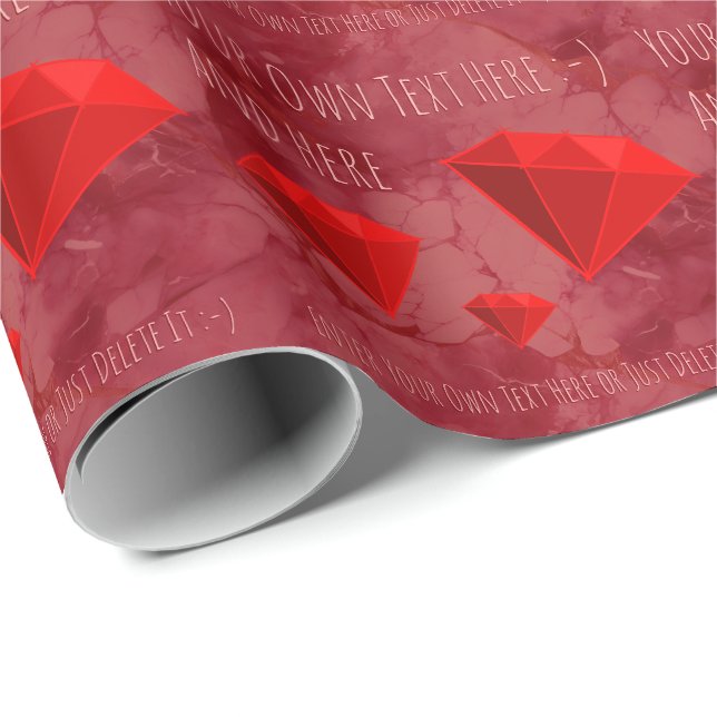 Rubinädelstenar. Smyckespresent Presentpapper (Rullad Hörn)