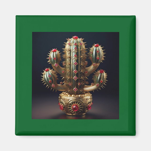 Rubinförsed Saguaro  Magnet (Framsidan)