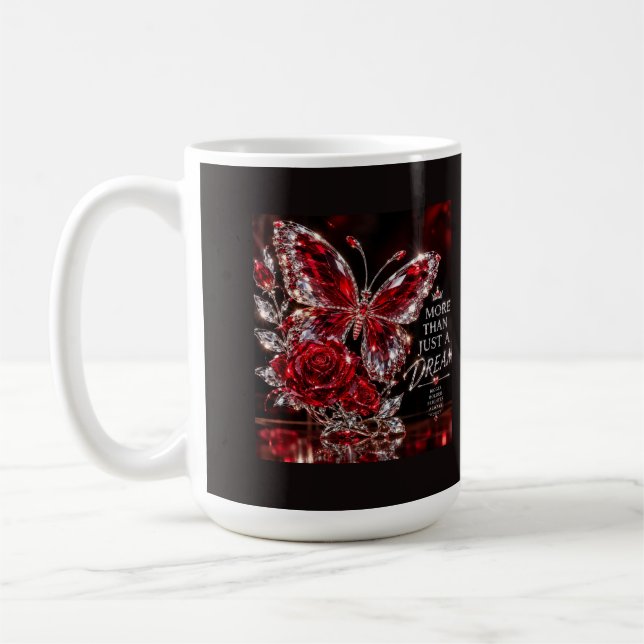 Rubinkristallfjäril & Ros Kaffemugg (Vänster)