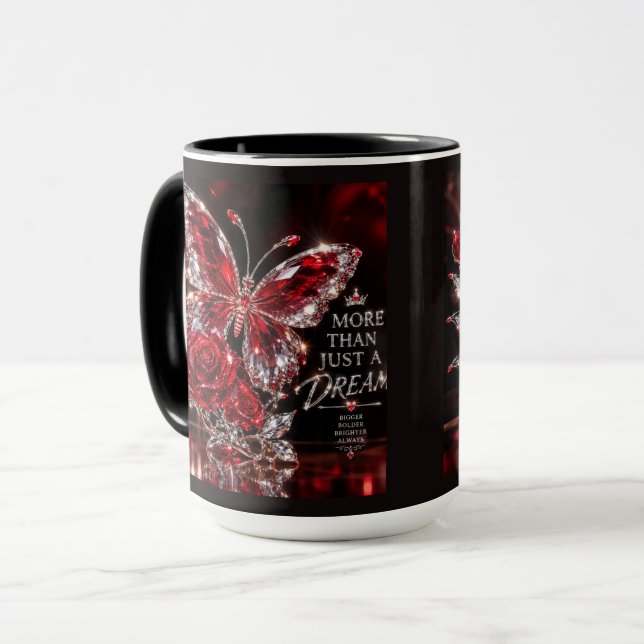 Rubinkristallfjäril & Ros Mugg (Framsida vänster)