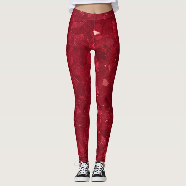 Rubinleggings för Alla Hjärtans Dag Leggings (Framsida)
