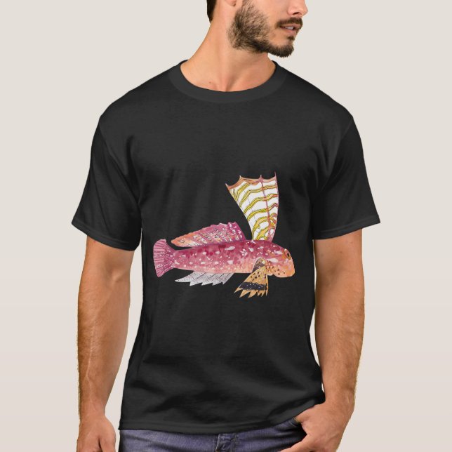 RUBINRÖD DRAGONET-Synchiropus Sycorax T Shirt (Framsida)